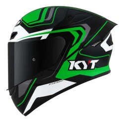 KYT TT-COURSE KASK OVERTECH SİYAH/YEŞİL - 3