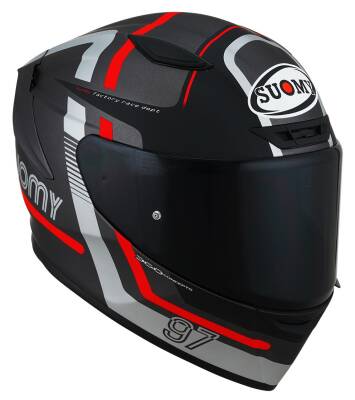 SUOMY TRACK-1 KASK NINETY SEVEN GUN METAL-RED - 2